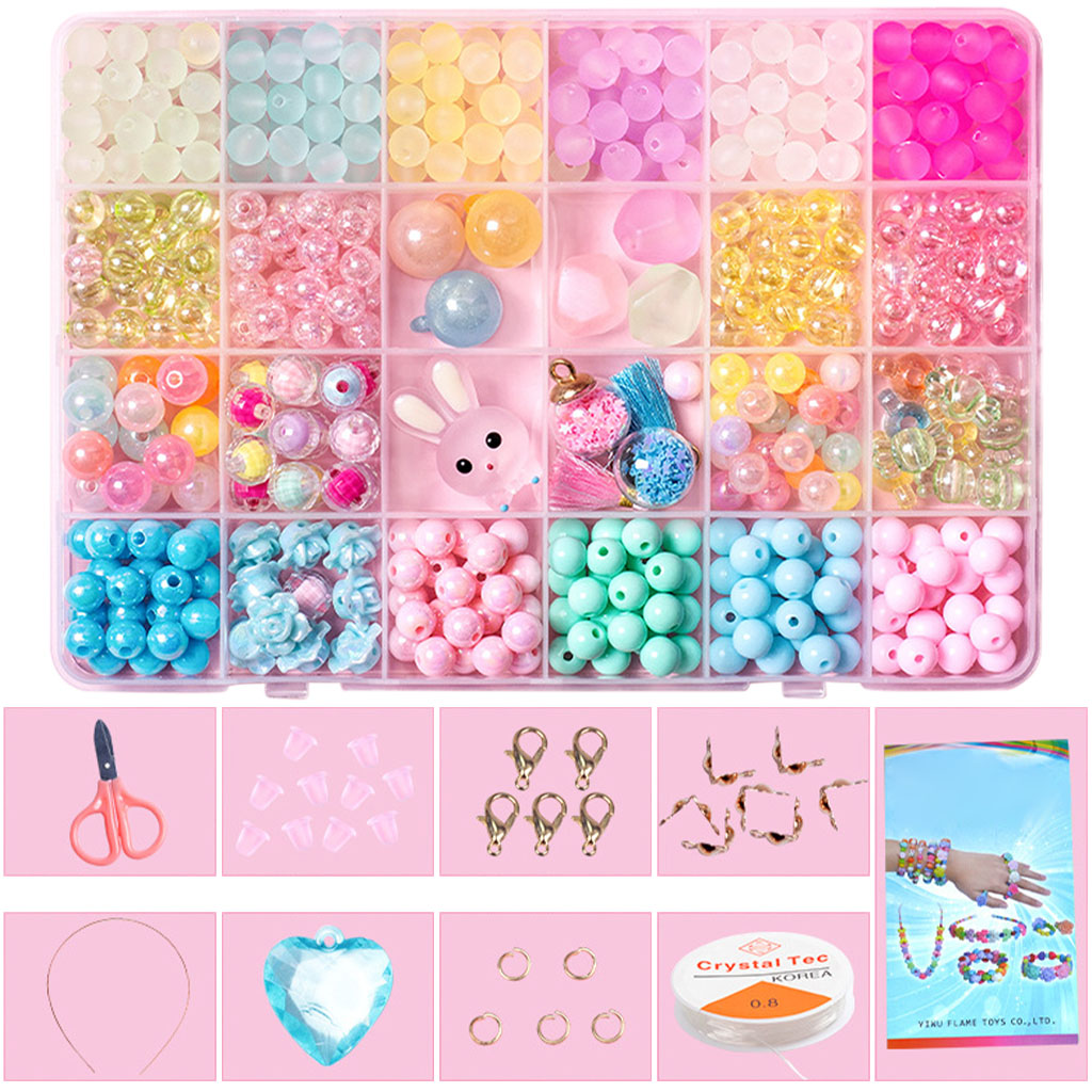 Bracelet Making Kit, Jewelry Making Beads Bracelet DIY Craft Birthday Gift Set for Kids Girls Teens Handcrafted Makings