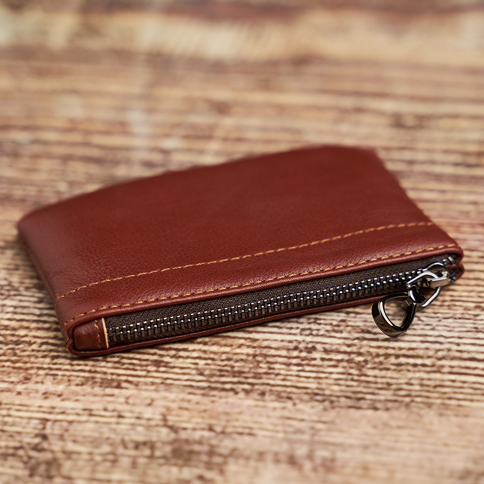 NUPUGOO 2021 Kleine Geldbörse Aus Echtem Leder Mini Karte Brieftasche Männer Frauen Casual Kleine Tasche Zipper Tasche Schlüssel Halter Geld taschen – Detail 10