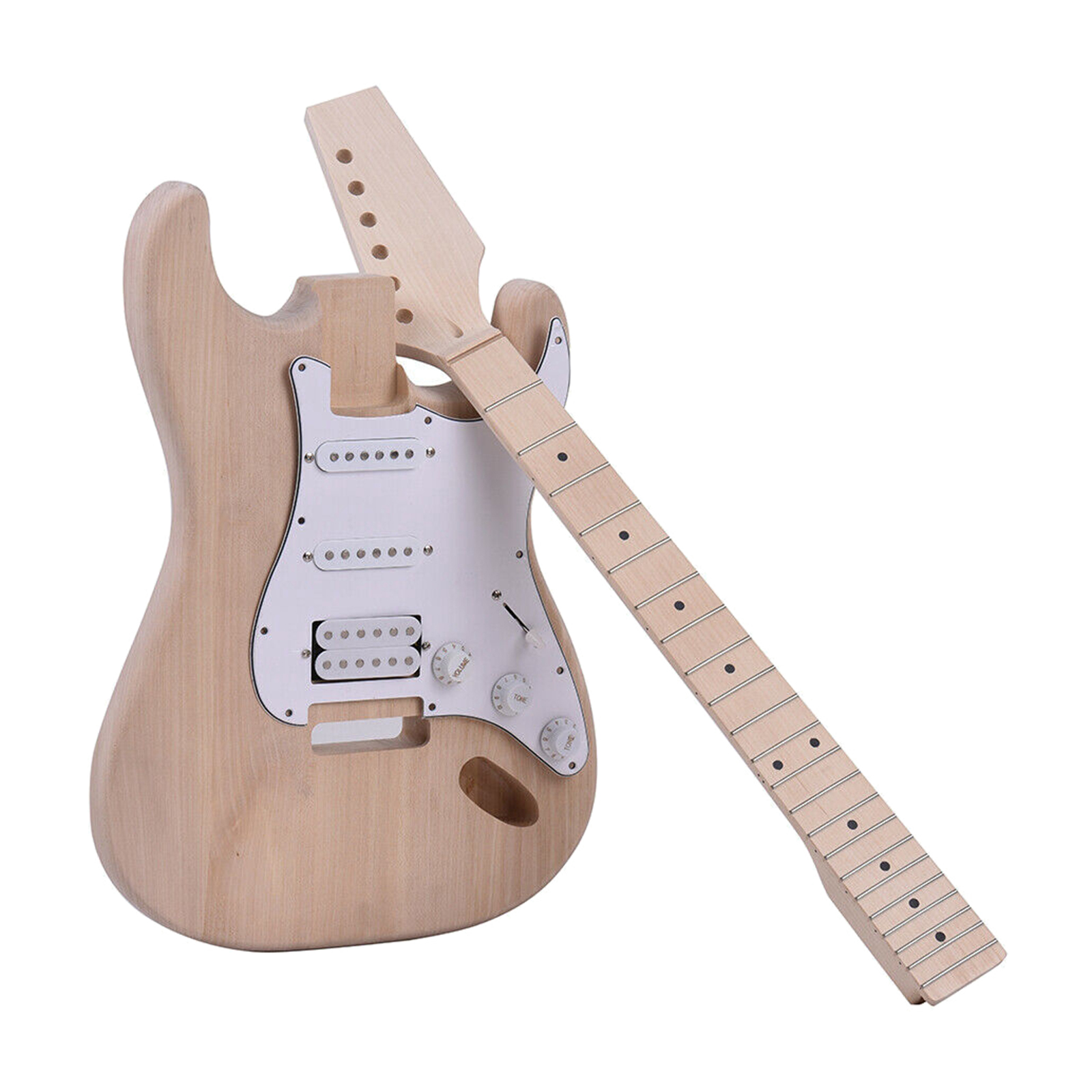Unfinished Electric Guitar Kit Electric Guitar Body Accessory DIY Electric Guitar Accessories 40x39cm for Beginner Guitar Lover