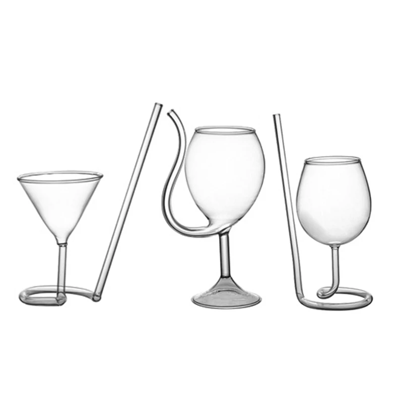 1pc Delicate Goblet Delicate Wine Glasses Creative Glass Cups for Bar Home 