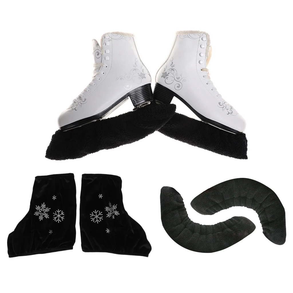 Velvet Skates Cover Boots Overshoes Blade Soaker Sleeve for Ice Figure Skate