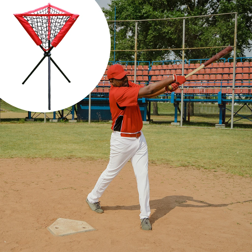 Portable Baseball Softball Ball Caddy Stand for Batting Pitching Training Ball with Carrying Bag