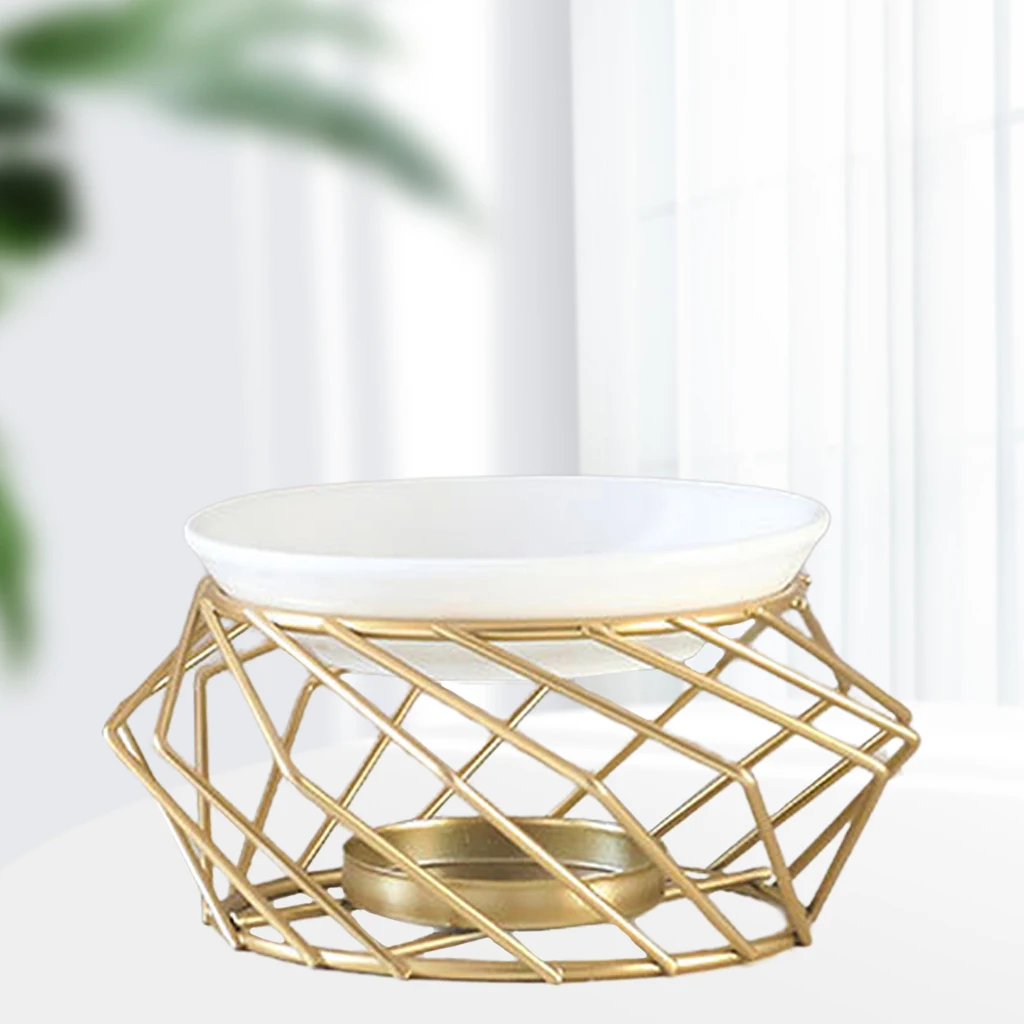 Geometric Essential Oil Burner Warmer Tea Light Holder Spa Living Room Decor