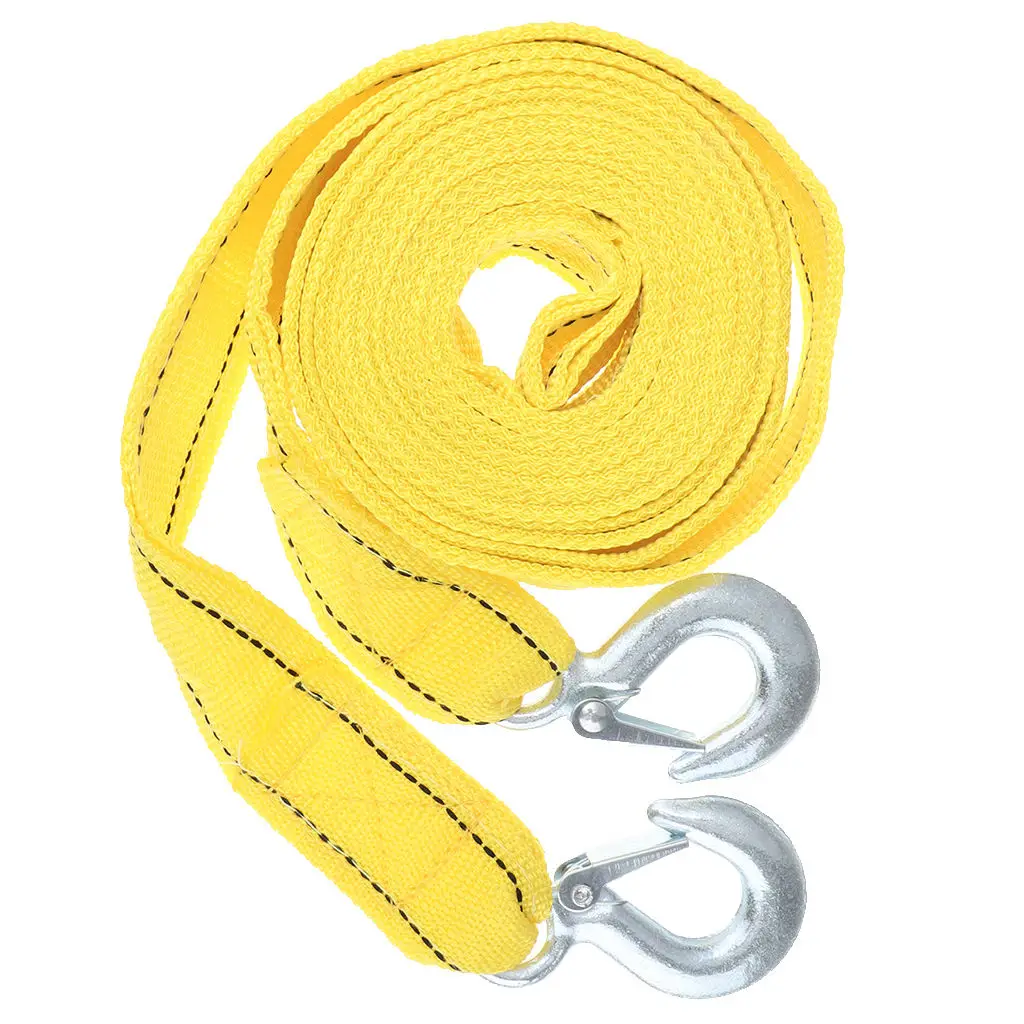 4m 5 Tons Strong Tow Rope Pull Strap Double Layer Nylon Trailer Belt