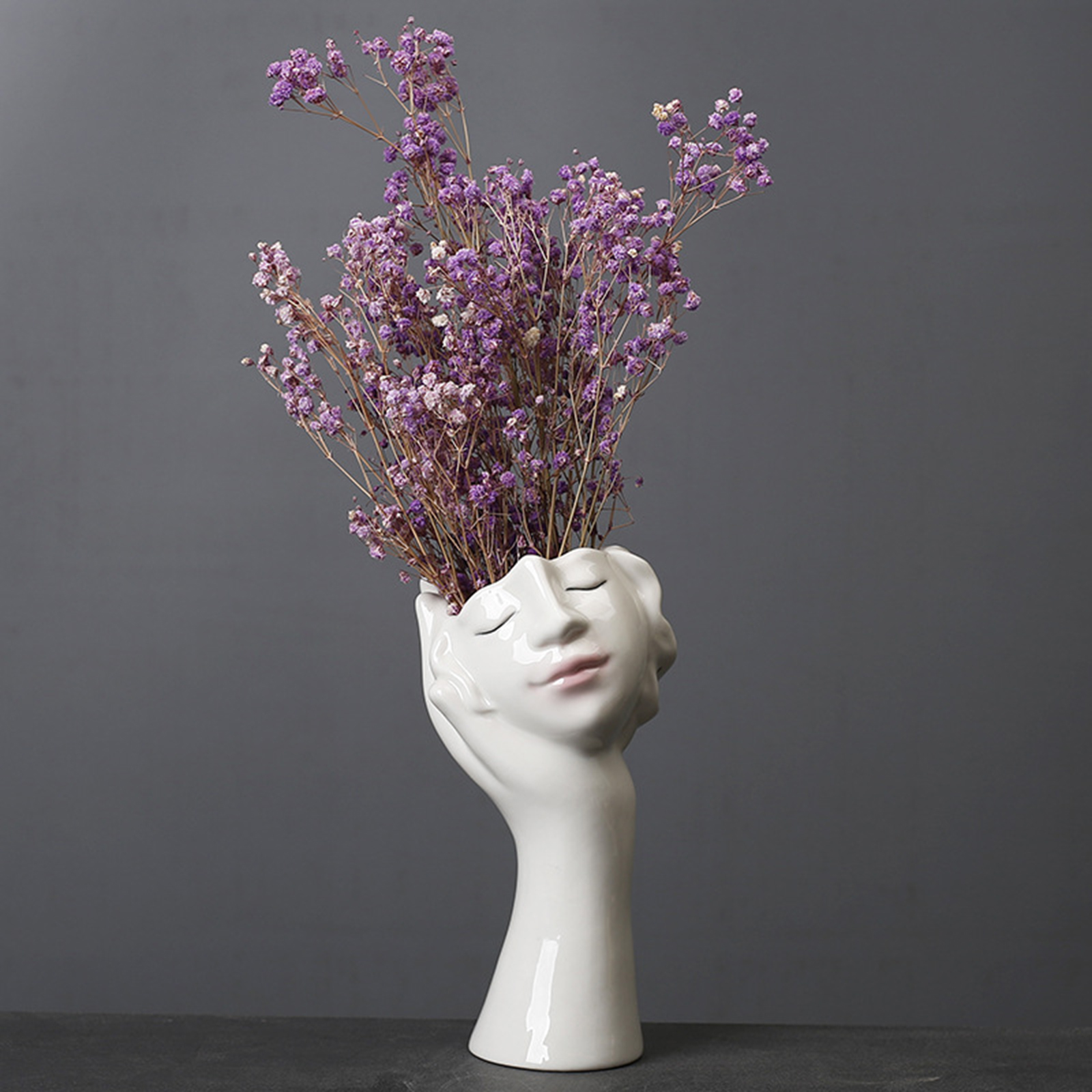 Lady Face Head Planter Vase Flowers Arrangement Vase Flowers Succulent Pots Garden Ornament Portrait Jars