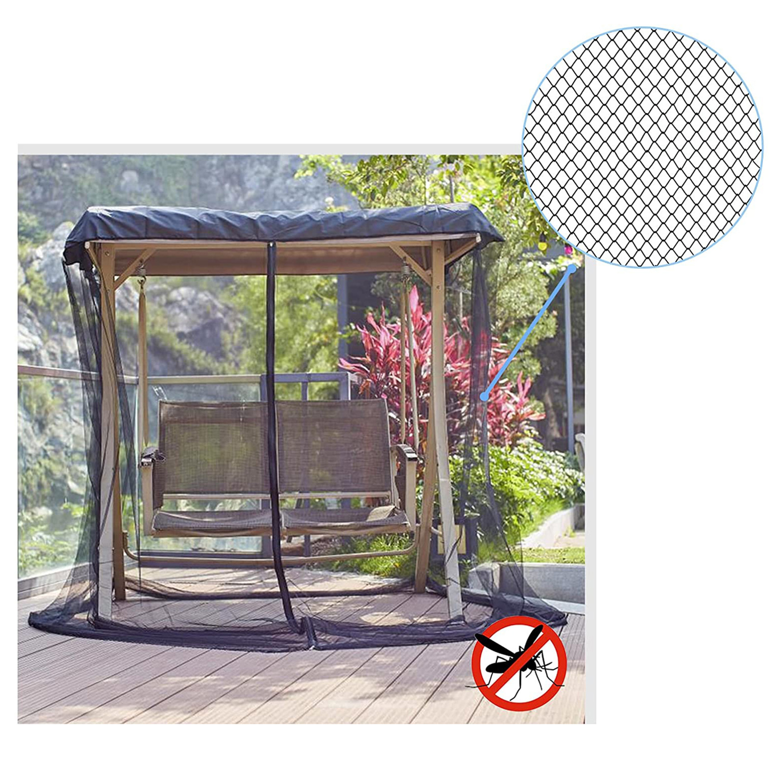 patio swing with screen