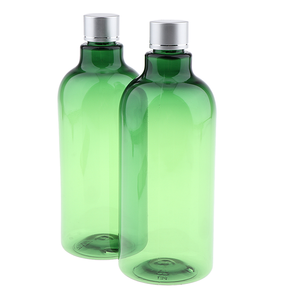Set of 2, 500 Ml Refillable, Long Neck Cosmetic Plastic Lotion,