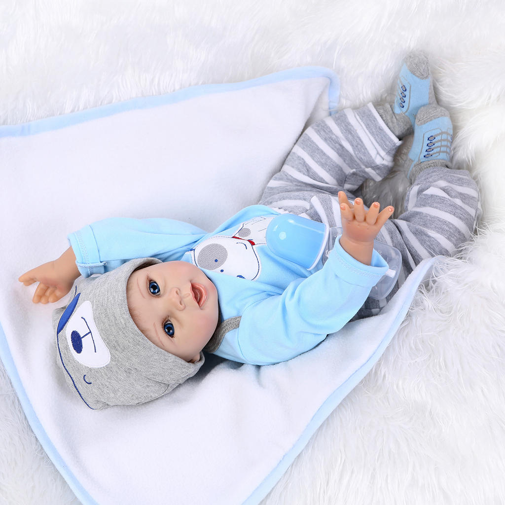 55m Soft Silicone Handcraft Newborn Baby Dolls Realistic Looking Reborn Doll Baby Toddler Kids Gift