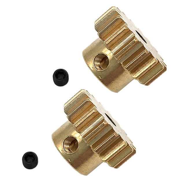 2pcs Brass Motor Gears 17T Golden Pinion Cogs for WLtoys
