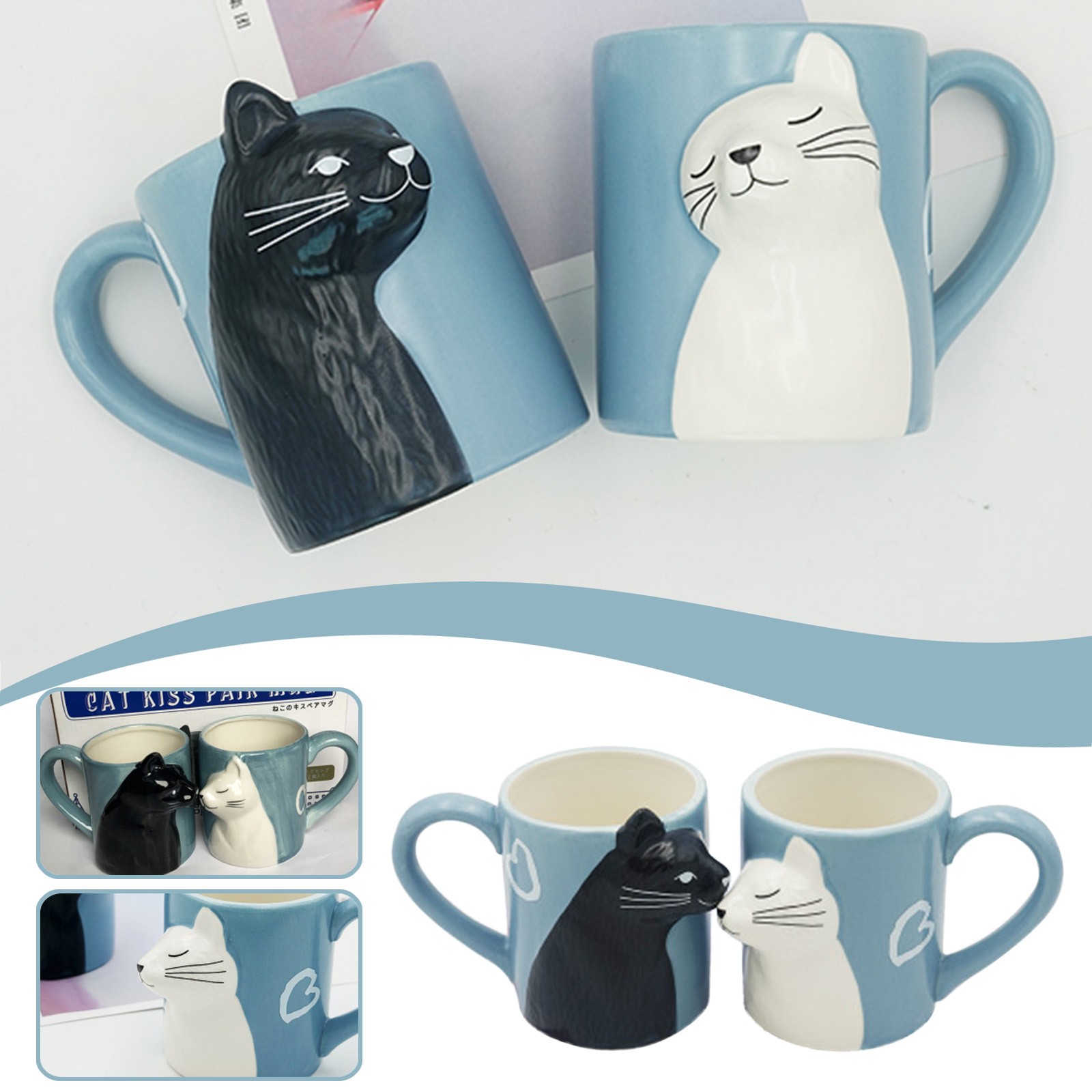 cat couple mug