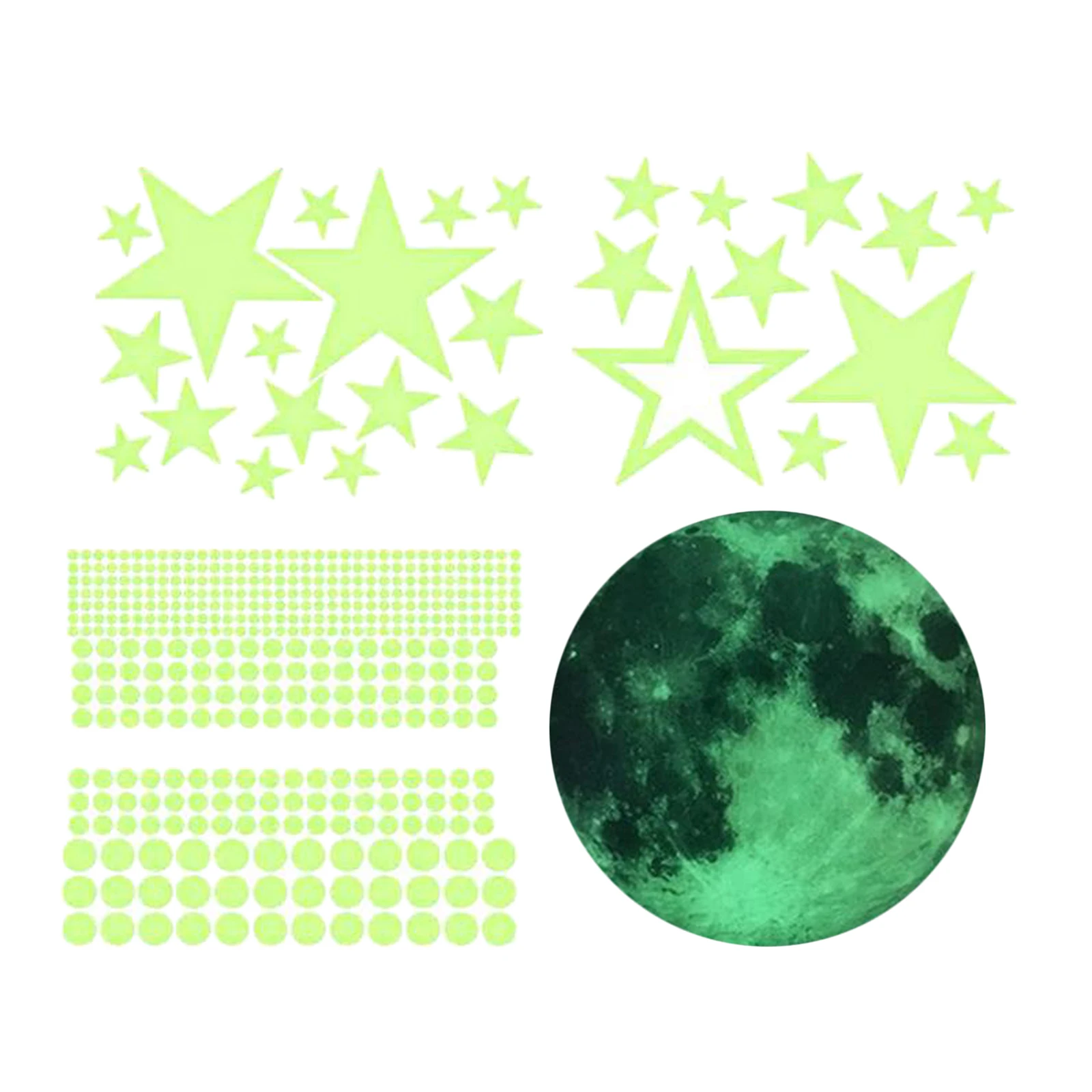 435pcs Glow In The Dark Stars Planets Wall Stickers Decal Luminous Kids Room