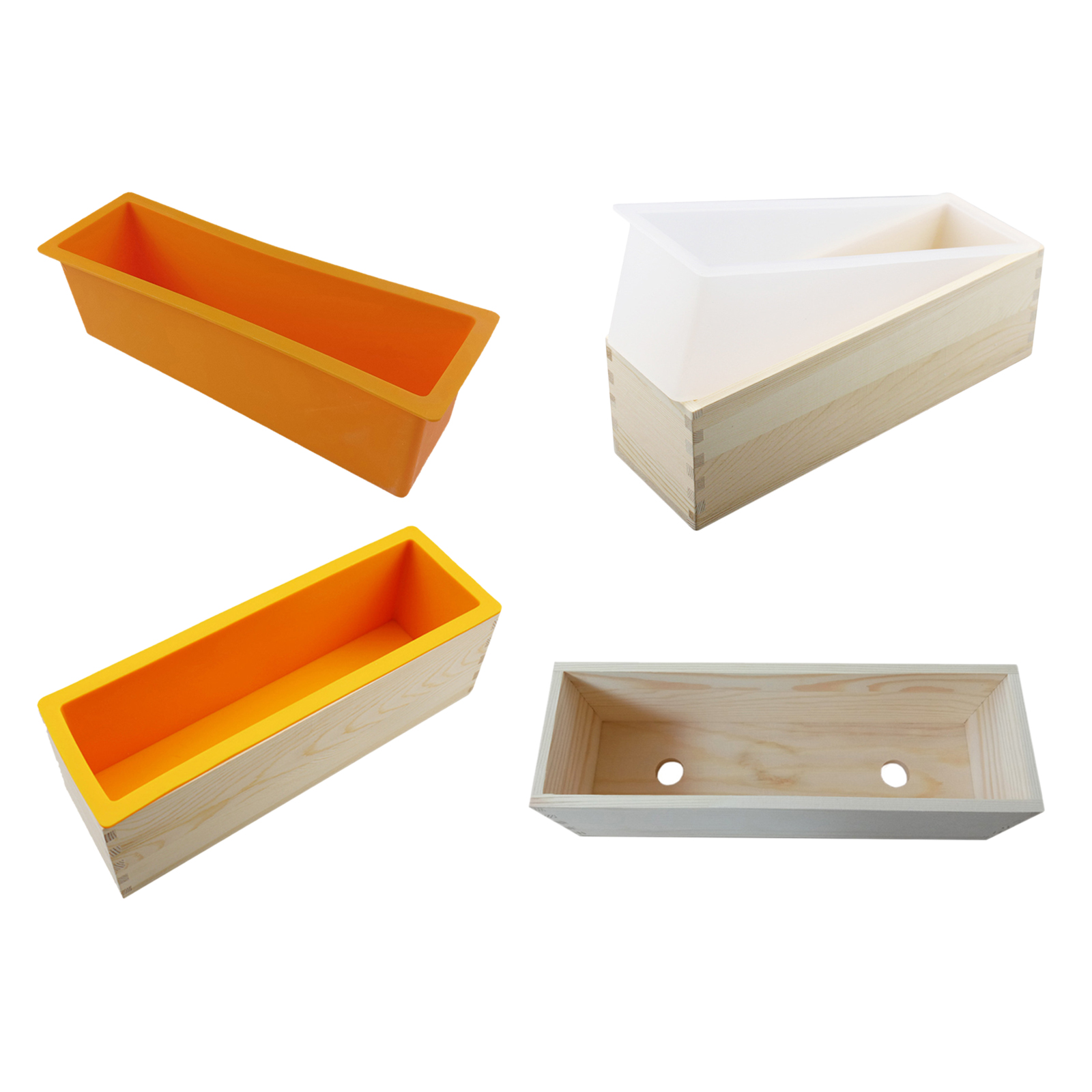 Rectangle Silicone Soap Molds Soap Making Supplies Tools Aromatherapy Mold Homemade Ornament Gifts for Craft Lovers, Beginners