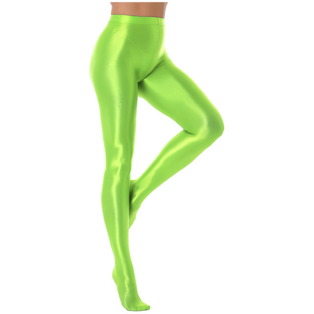 Women Glossy Solid Color Pantyhose High Waist Tights Stockings Footed  Leggings Pilates Yoga Pants for Gym Sport Workout Fitness - AliExpress