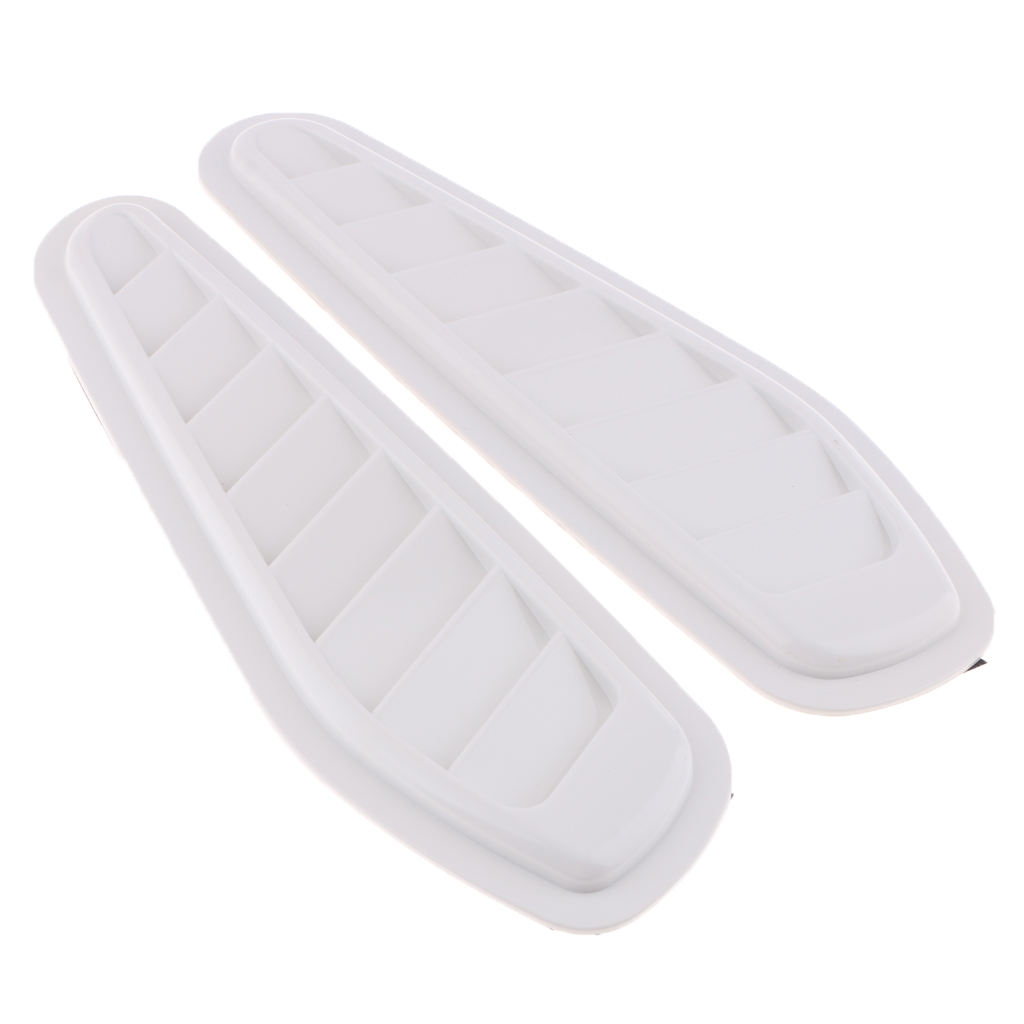 2Pcs Car Decorative Air Flow Intake Hood Scoop Bonnet Vent Cover Trim