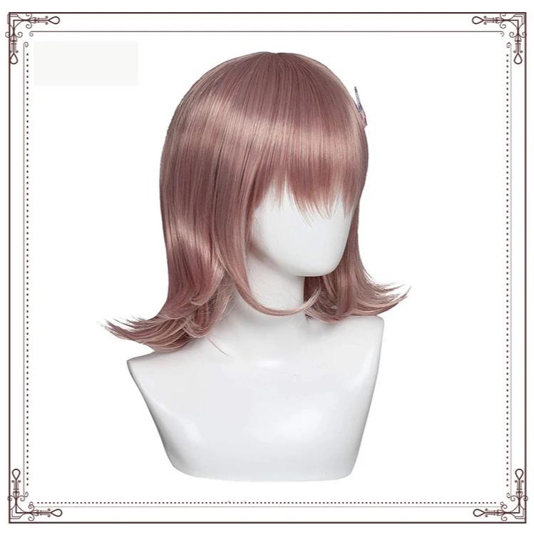 Details about   Danganronpa 2 Cosplay  Chiaki Nanami Short Pink Wig Beautiful Hairpin