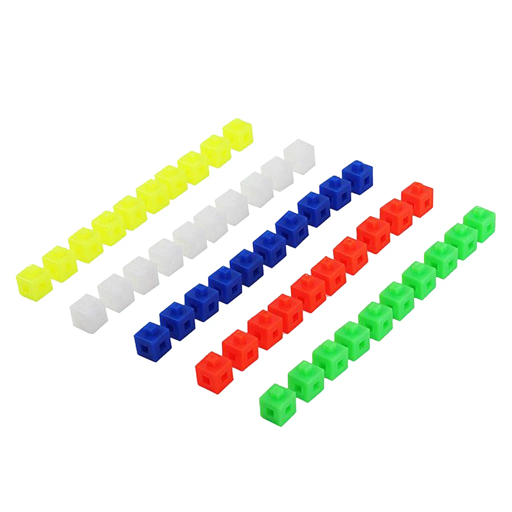 50pcs Plastic Interlocking Math Link  Preschool Learning Toy