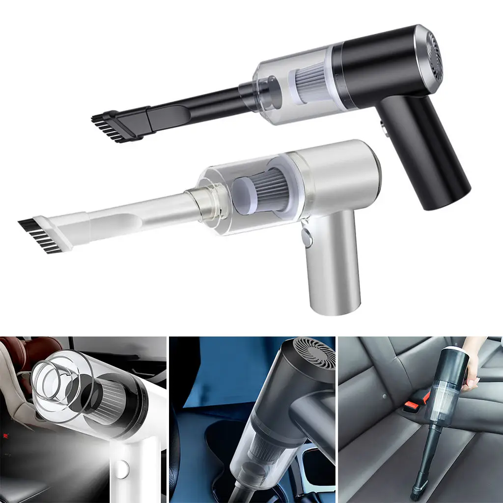 Portable Hand Held Cordless 120W Car Vacuum Cleaner High Power With LED Light Wet Dry Vacuum Cleaning for Home/Car/Pet Hair