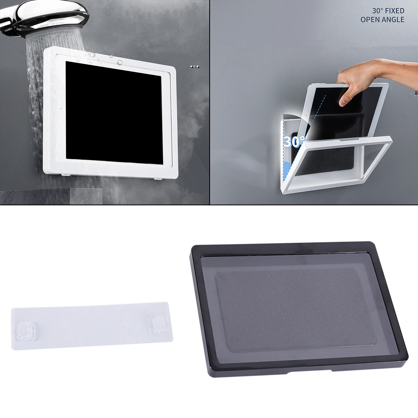 Wall Mounted Shower Tablet Holder Cover Waterproof Anti-Fog Touch Screen Bathroom Bathtub Tablet Storage Case