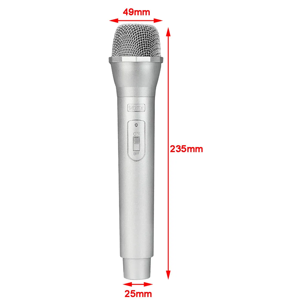 Artificial Plastic Wireless Microphone Props Fake Mic Toy Handheld Kids Microphone Toy Wireless Karaoke