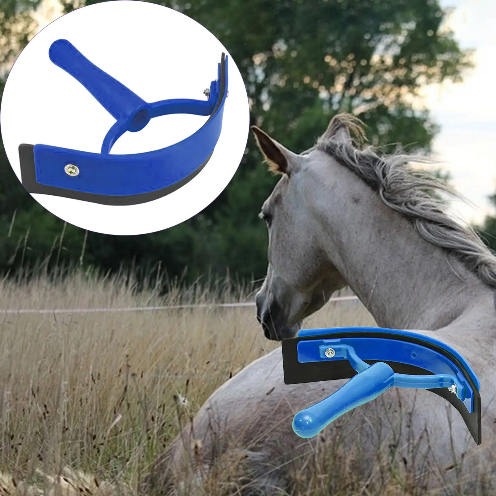 Non Slip Horse Sweat Scraper Handheld Portable Accessories Grooming Horse Cattle Tool Equestrian Color Randomly