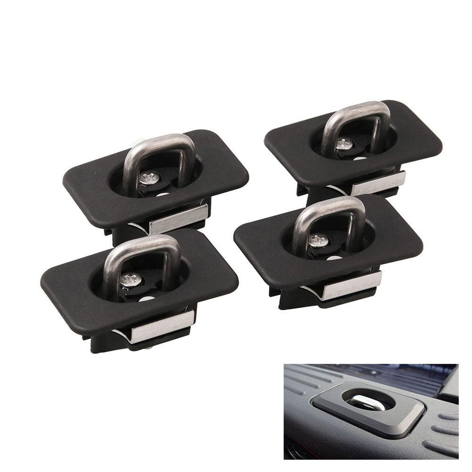 4x Truck Tie-Down Anchors Hook Fit for  Raptor F 150 1998-2014 Car Part