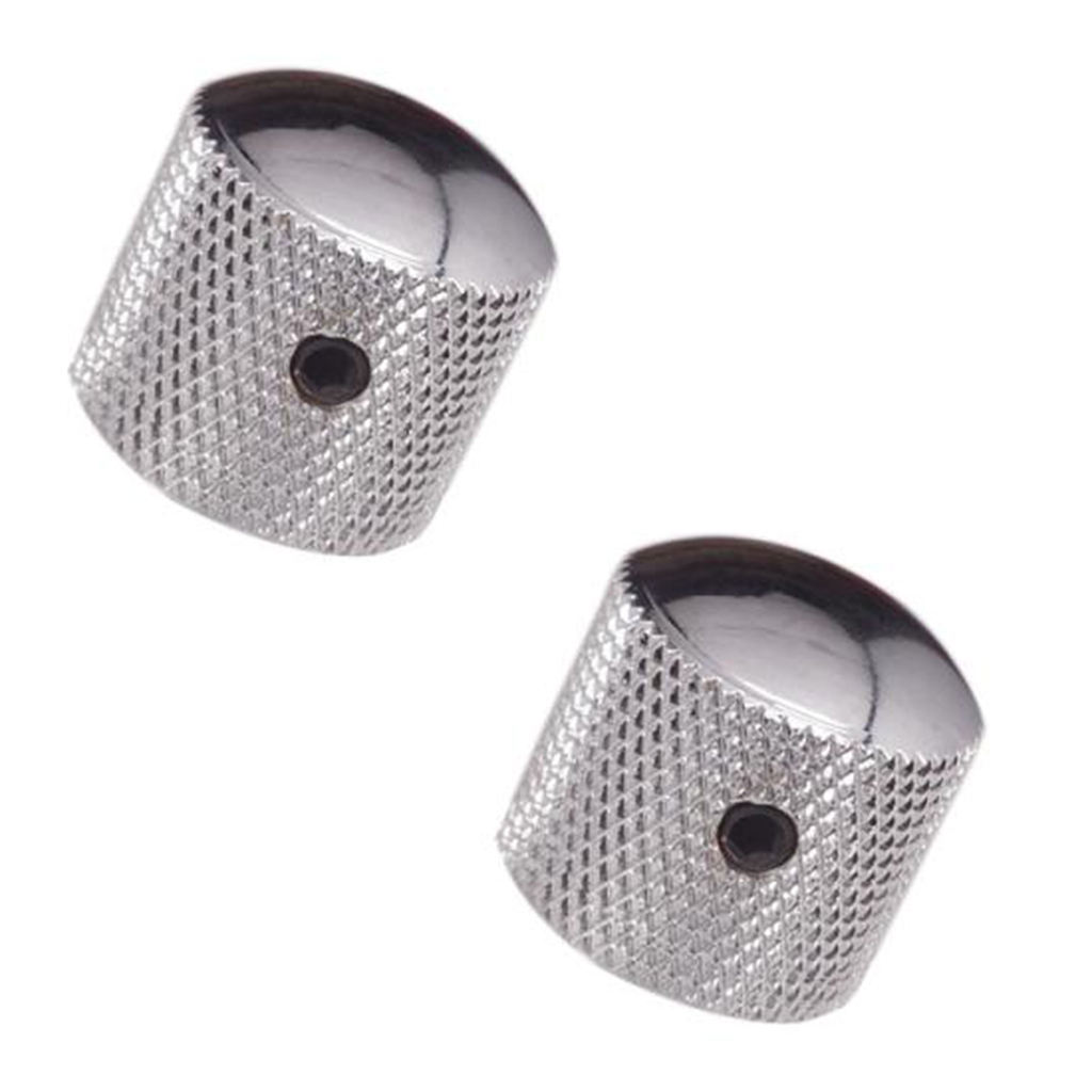 4 Pieces Silver Guitar Bass Knobs Screw Fixing  & Volume Knobs for  Electric Guitar Parts