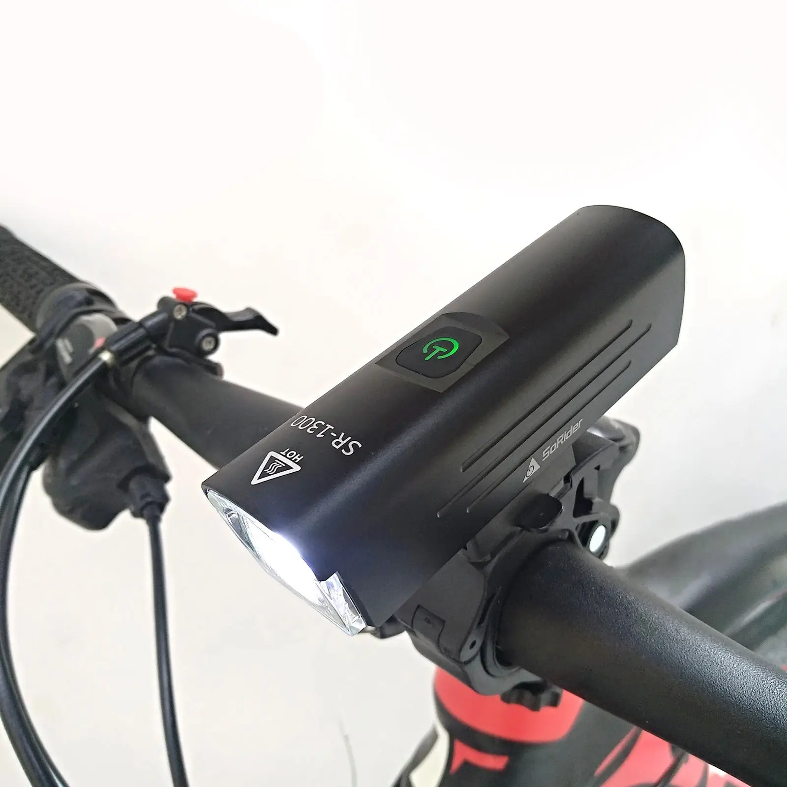 USB Bike Headlight Rechargeable Flashlight Road Bike LED Front Light Waterproof Detachable Night Riding Lamp