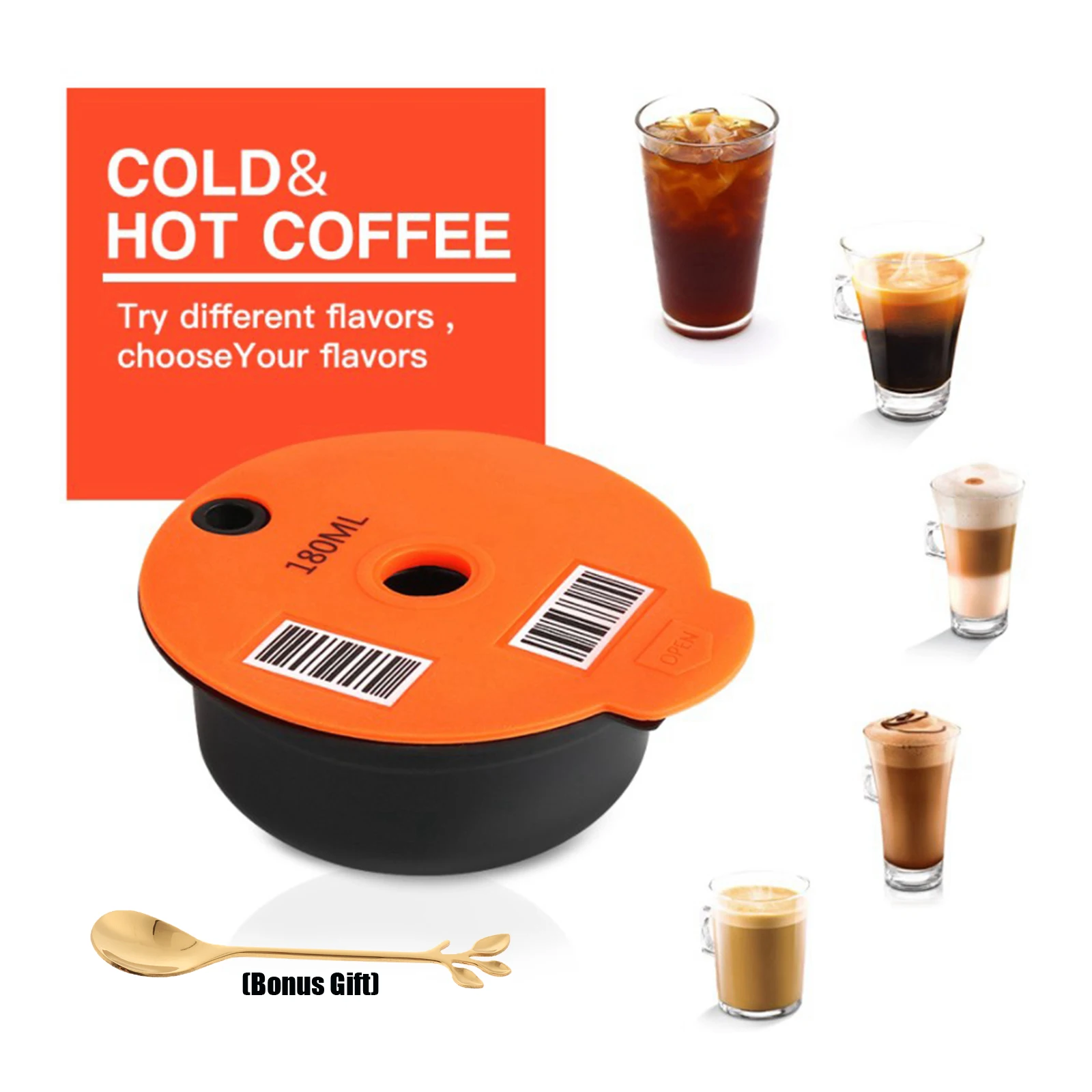 Reusable PP Plastic Coffee Capsule Cup Pod for Bosch   for Home Office