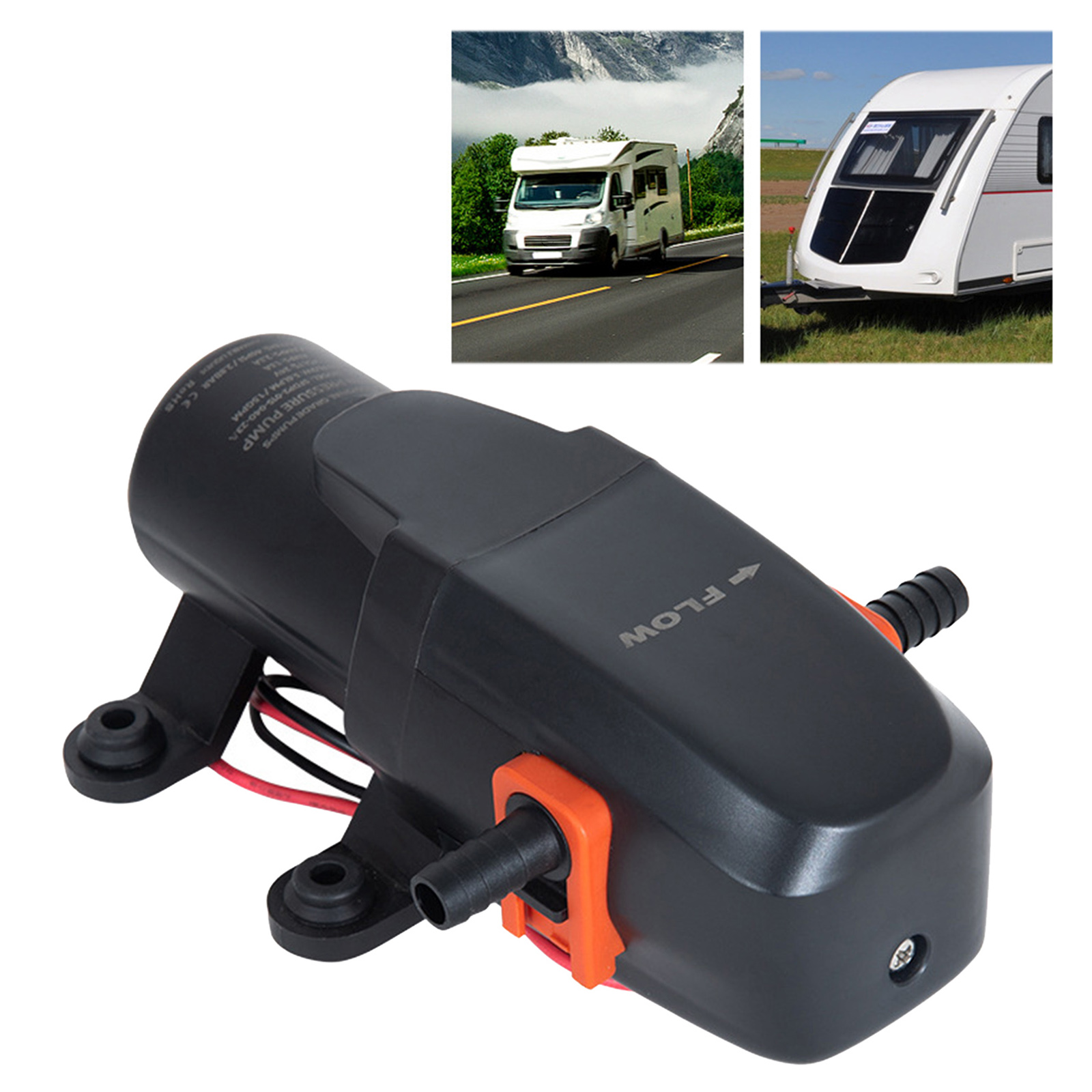 Water Diaphragm Pump, 1.5GPM 40PSI, Sprayer Pump with Pressure Switch, for RV Camper/Marine/Boat/Caravan High Performance