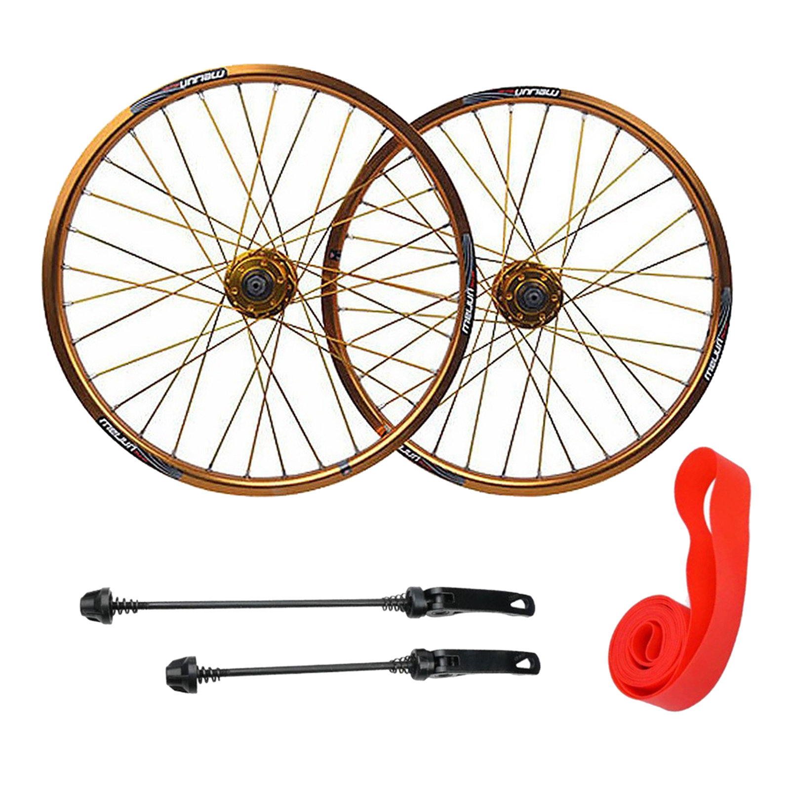 20 inch 1.25-2.215 Folding Bike Wheel Bicycle Wheelset Schrader Valve 32 Hole Freehub Schrader Valve Wheel