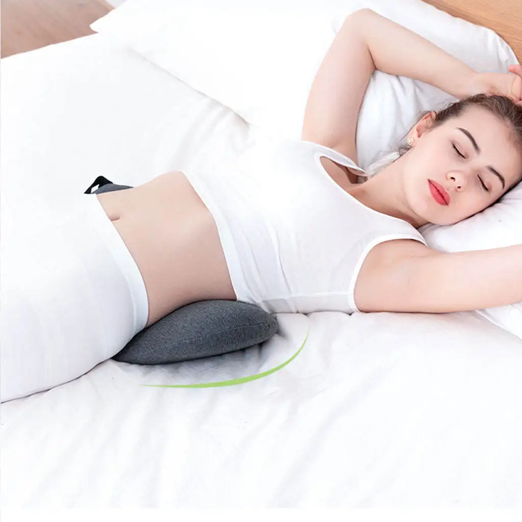 Lumbar Pillow Breathable Washable with 8 Massage Points Protect for Sleeping Rest
