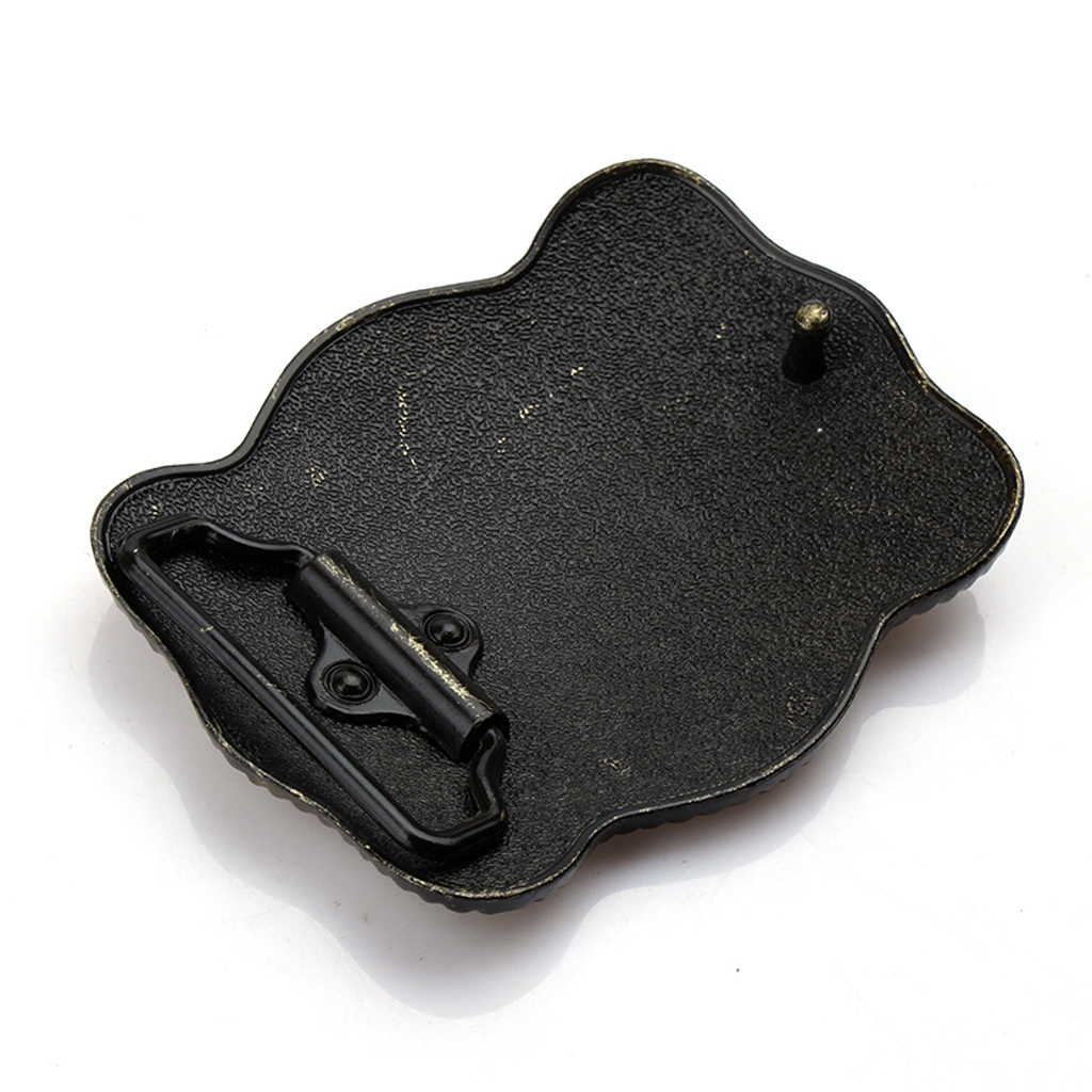 Engraved Bronze Stars Belt Buckle Tang Grass Pattern Buckle for Leather Belt