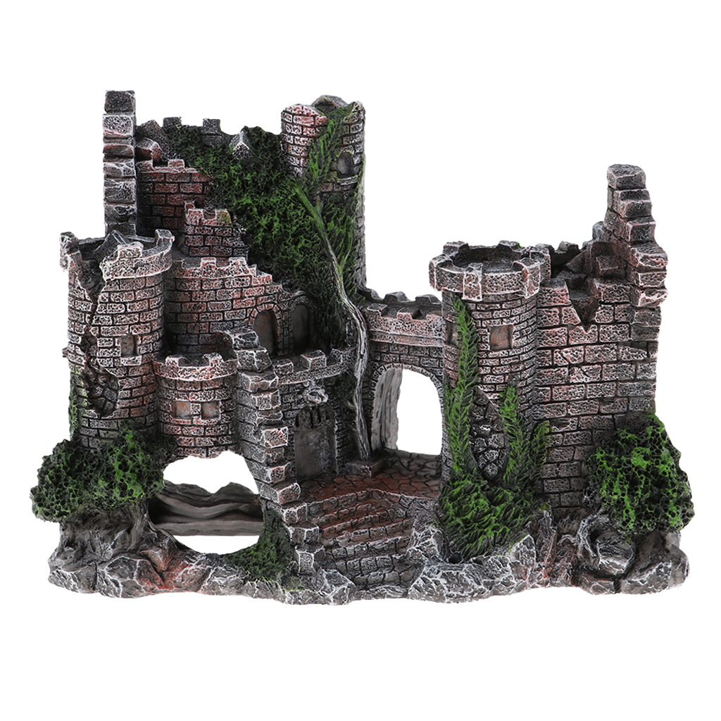 Castles Aquarium Decorations Resin Castle Villa Ornaments Fish Tank Aquarium Accessories