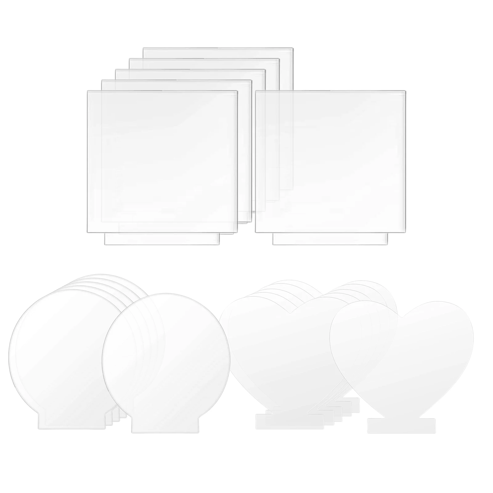 6Pack Acrylic Sheet Clear Cast Plastic glass Panel Thick Plastic Glass for LED Light Base Signs DIY Display Projects Craft
