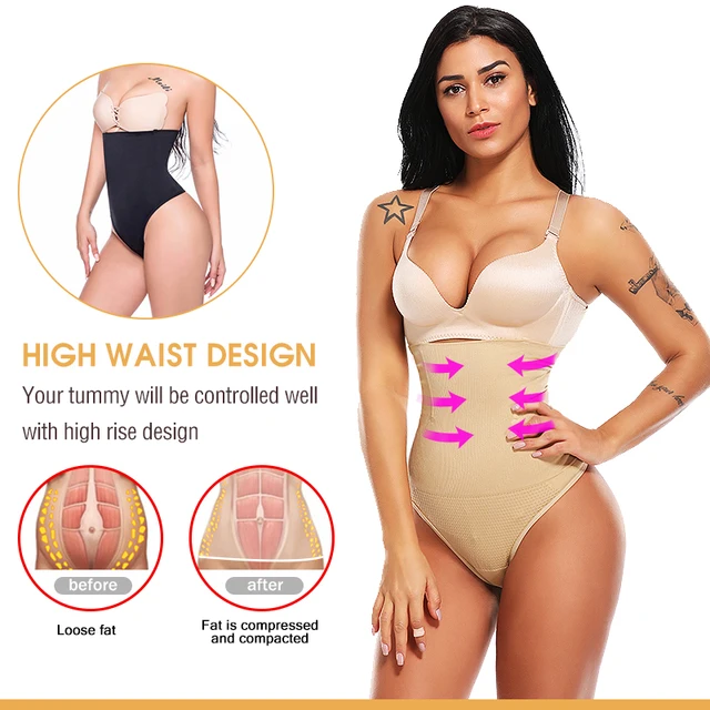 Tummy Control Thong Shapewear For Women High Waisted Shaping