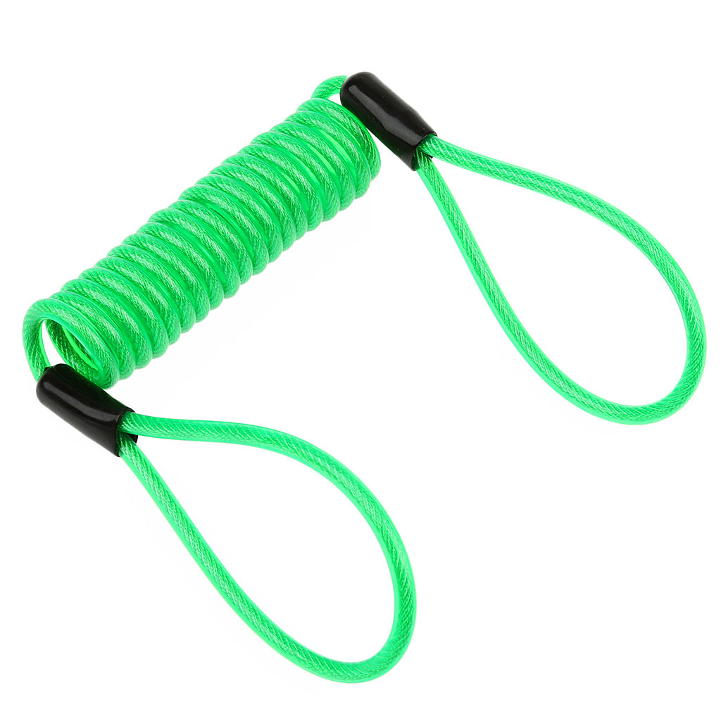 120cm Safety Security Anti Thief Motorbike Motorcycle Wheel Disc Brake Alarm Lock Reminder Spring Cable Lanyard - 3 Colors