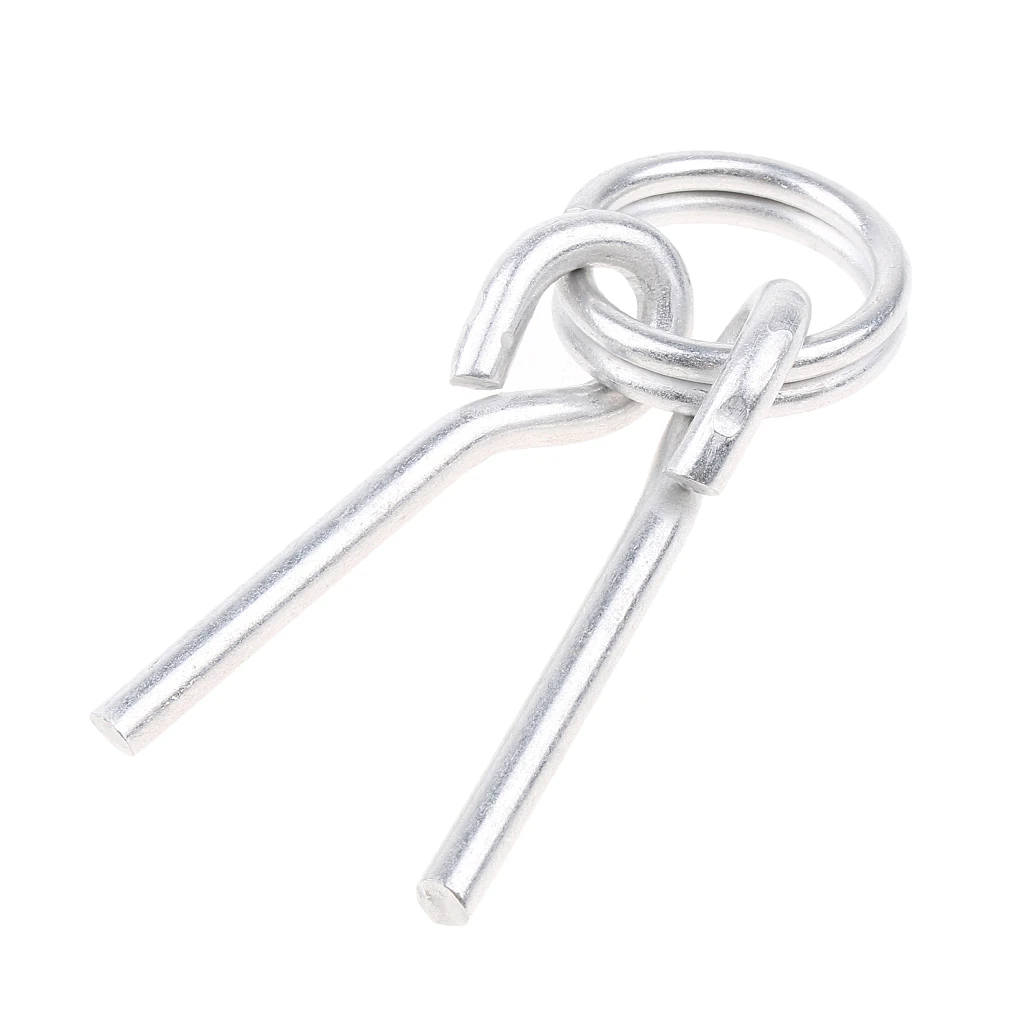 Aluminum Alloy 65mm Awning Tent Poles Rings with 2 Pins for Outdoor Awnings Camping Hiking Travel