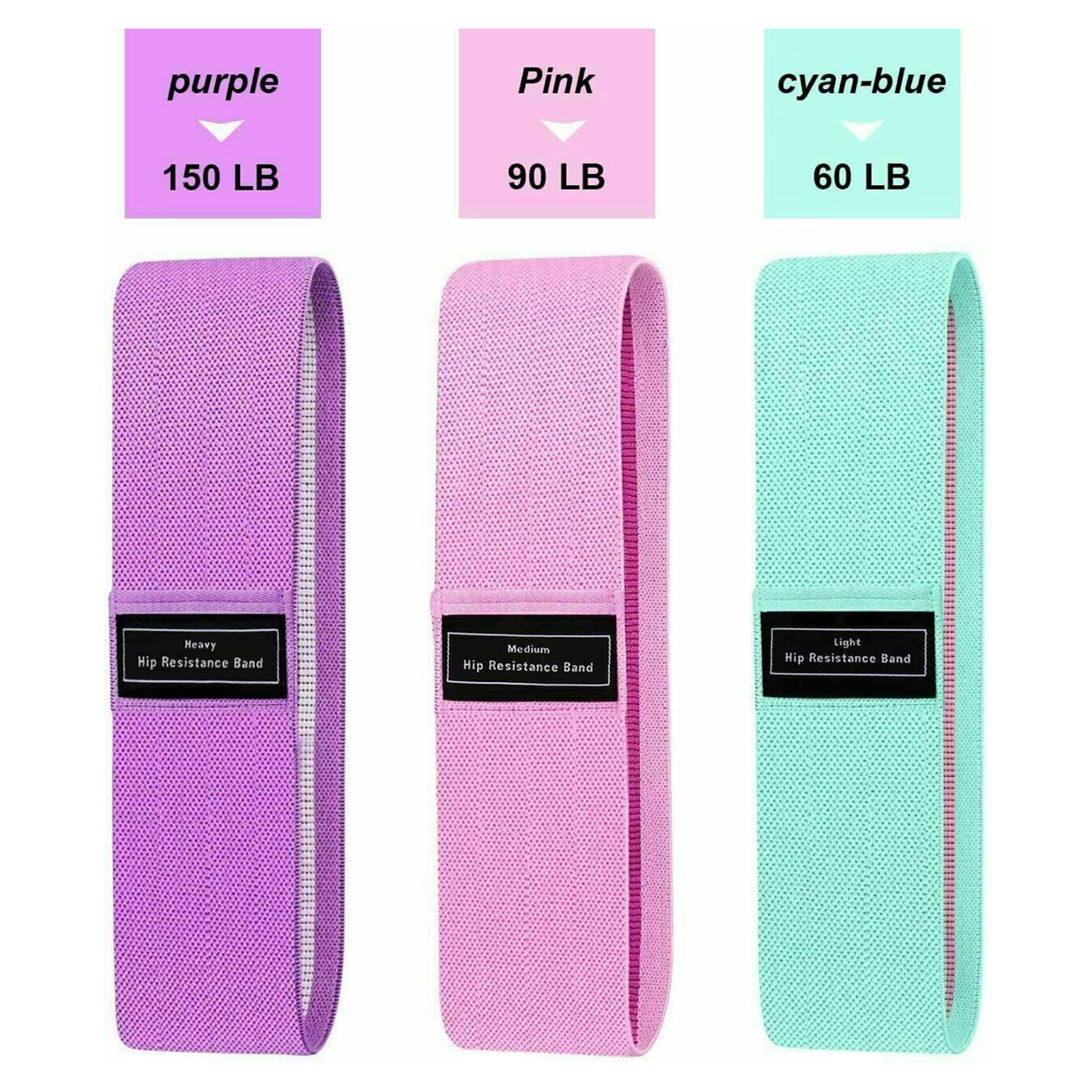 3pcs Hip Resistance Bands Workout Bands Loop for Gym Training Stretching Yoga Booty Leg Elastic Band Workout Equipment