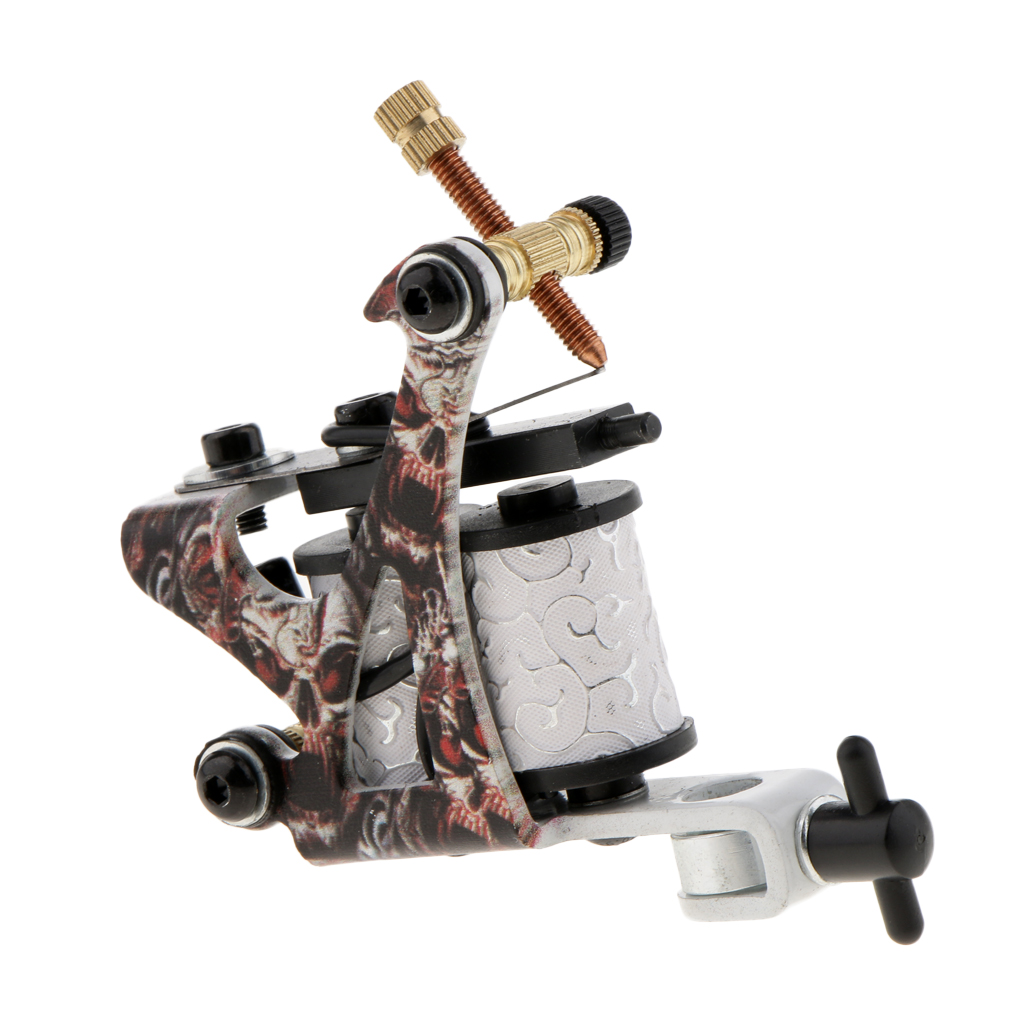 Exquisite Design Tattoo Supply Alloy Frame 10 Wrap Coils Tattoo Machine Gun for Shader Liner Supply with 3 Wrenches