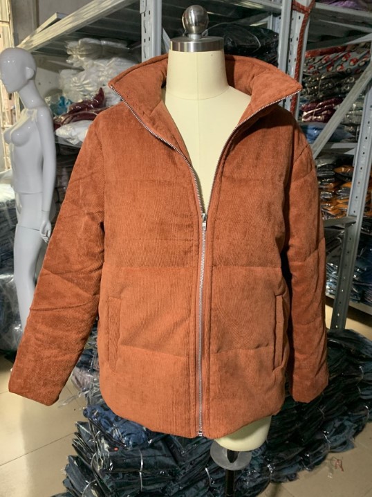 Spot! 2021 new fashion pocket corduroy warm jacket