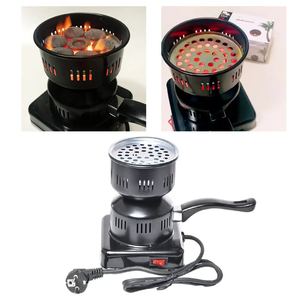 Electric Charcoal Starter Stove, Multi-purpose Shisha Heater, Quick Heating Coal Burner 220V 600W Plug Cable for BBQ Tool