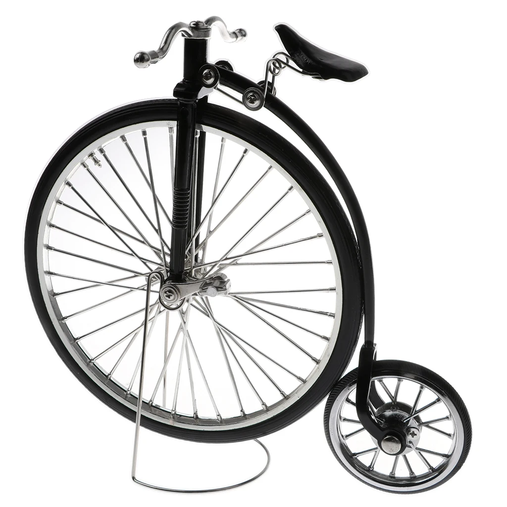 1:10 Scale Mini Vintage High Wheel Bike Model Cycling Toy Diecast Vehicle Model