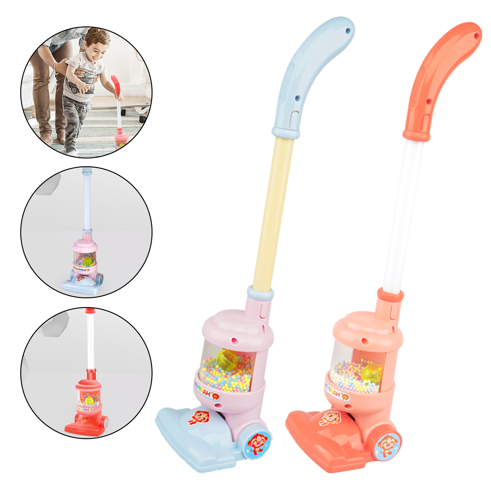Simulation Electric Vacuum Cleaner Toy & Ball-Popping Action Role Play Toys