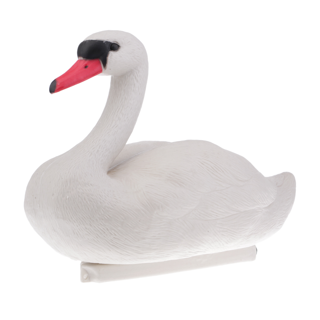 Outdoor XPE Realistic Lifelike Swan Decoy Pond Bird Deterrent Decoration Hunting Fishing Floating Decoys Yard Ornamental White