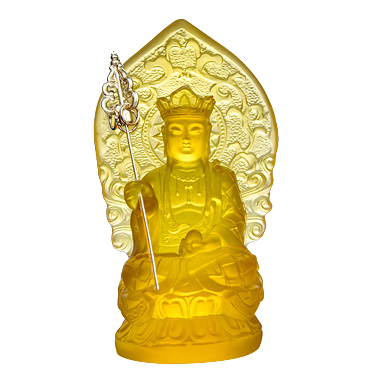 Resin Buddha Statue Ksitigarbha Bodhisattva Tangseng Statue East Asian Decor