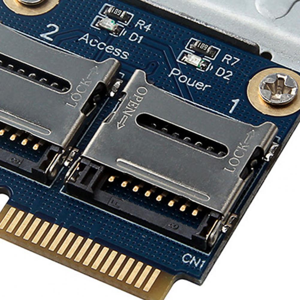 SSD HDD for Laptop Dual Micro- SD SDHC SDXC TF to Mini PCIe