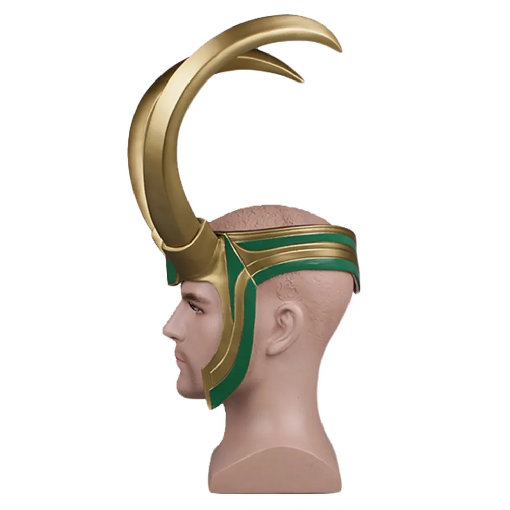 Thor 3 Ragnarok Loki Helmet Keychain Cosplay Tête Corne Porte-clés 