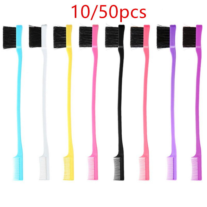 Best of 10 / 20 / 50pcs Double-sided Edge Control Hair Comb Hair Styling Wholesale Baby Hair Brushes Eyebrow Combing Makeup Tool Reviews & Tips