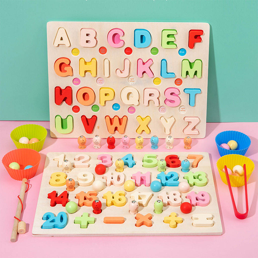 Wooden Math Toy Brain Teaser Early Developmental Clip Beads Toys Counting Toy Preschool Toy Xmas Gifts
