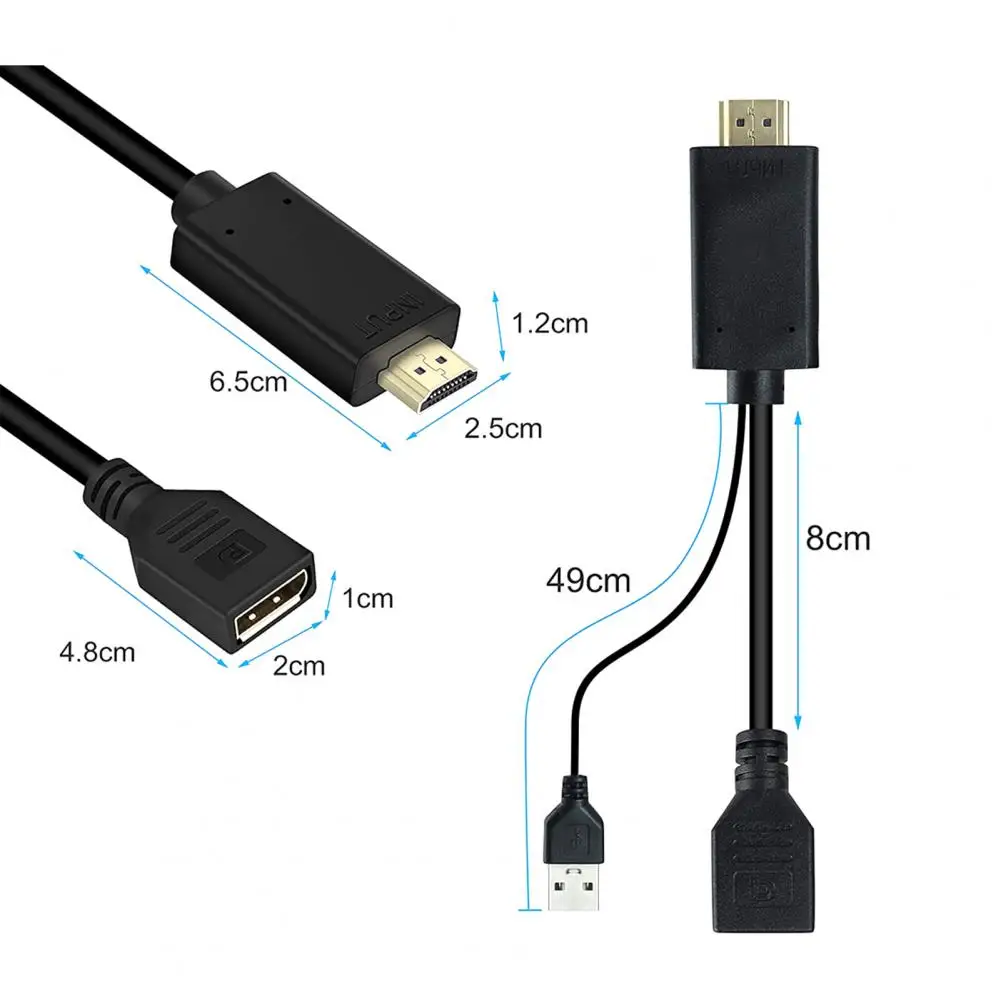 限定品 DisplayPort to HDMI 変換アダプタ 6.5cm DP